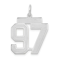 14kw Medium Satin Number 97 Charm-WSM97