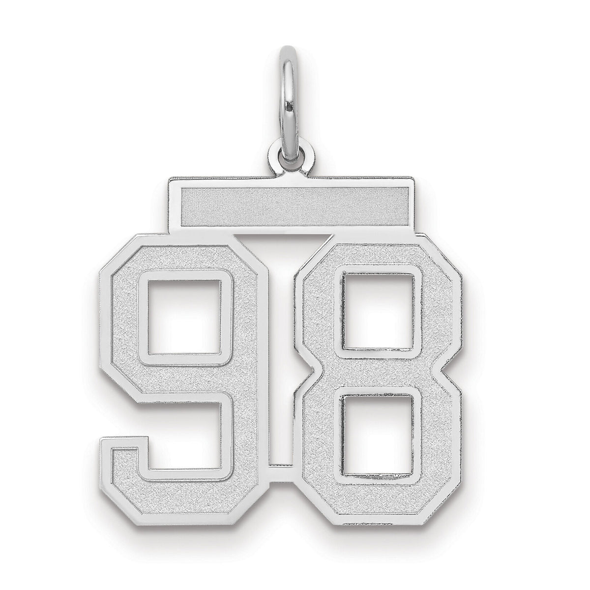 14kw Medium Satin Number 98 Charm-WSM98