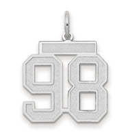 14kw Medium Satin Number 98 Charm-WSM98