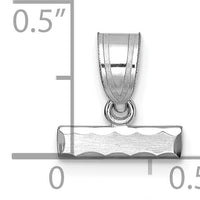 14kw Small Brushed Diamond-cut Number Top Charm-WSMTOP