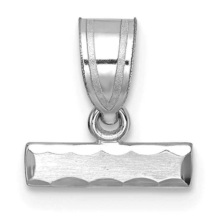 14kw Small Brushed Diamond-cut Number Top Charm-WSMTOP