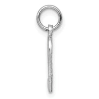 14kw Small Brushed Diamond-cut Number 2 Charm-WSN02