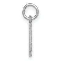 14kw Small Brushed Diamond-cut Number 4 Charm-WSN04