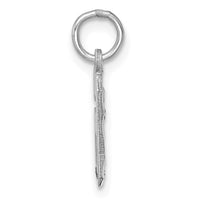 14kw Small Brushed Diamond-cut Number 6 Charm-WSN06
