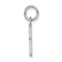 14kw Small Brushed Diamond-cut Number 8 Charm-WSN08