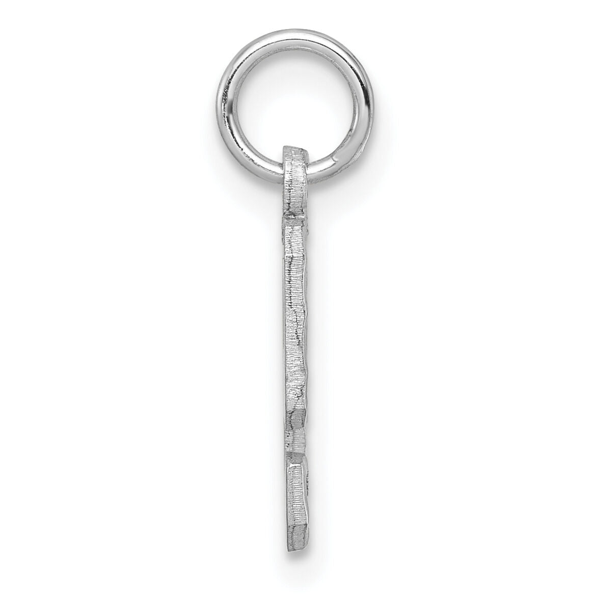 14kw Small Brushed Diamond-cut Number 9 Charm-WSN09