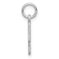 14kw Small Brushed Diamond-cut Number 9 Charm-WSN09