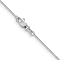 14k White Gold .6mm Round Snake Chain-WSNA050-16