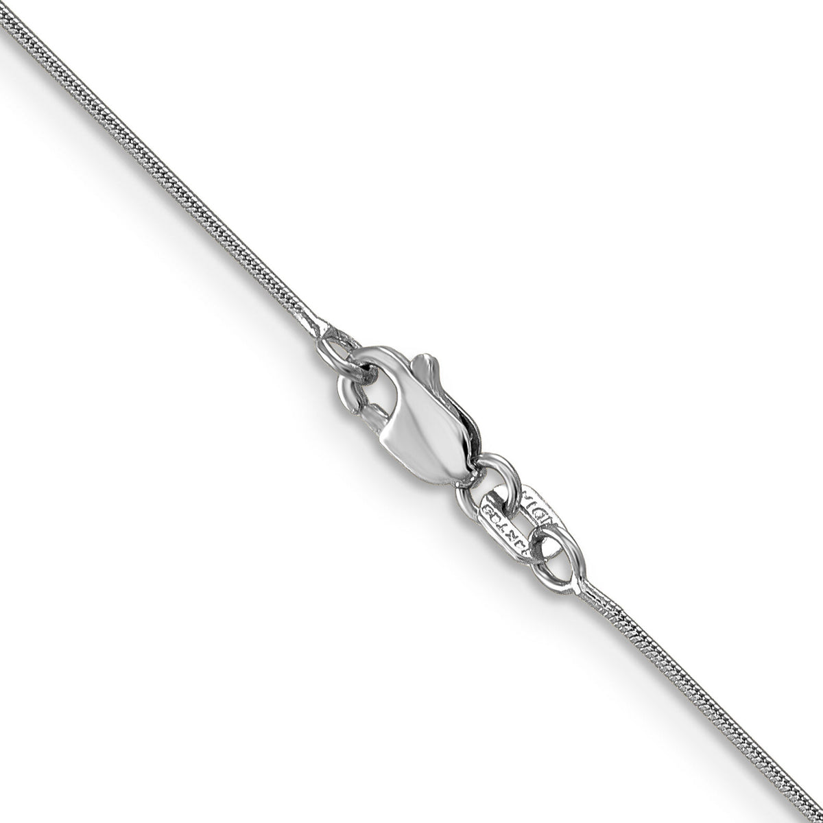 14k White Gold .8mm Round Snake Chain-WSNA060-14