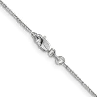 14k White Gold .9mm Round Snake Chain-WSNA080-16