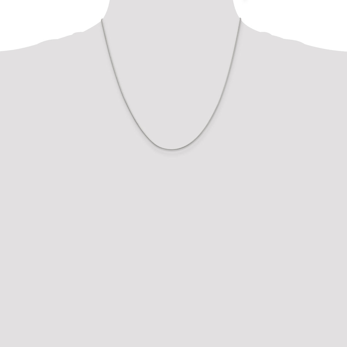 14k White Gold .9mm Round Snake Chain-WSNA080-20