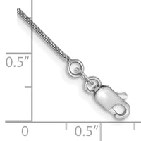 14k White Gold .9mm Round Snake Chain-WSNA080-7