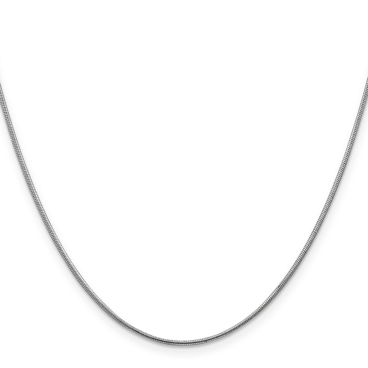 14k White Gold 1.1mm Round Snake Chain-WSNA100-24