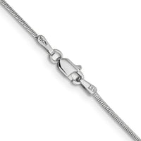 14k White Gold 1.1mm Round Snake Chain-WSNA100-16