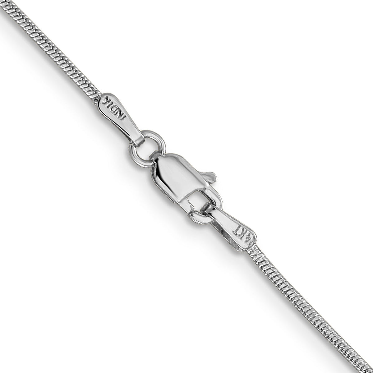 14k White Gold 1.1mm Round Snake Chain-WSNA100-24
