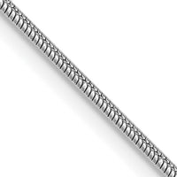 14k White Gold 1.1mm Round Snake Chain-WSNA100-20