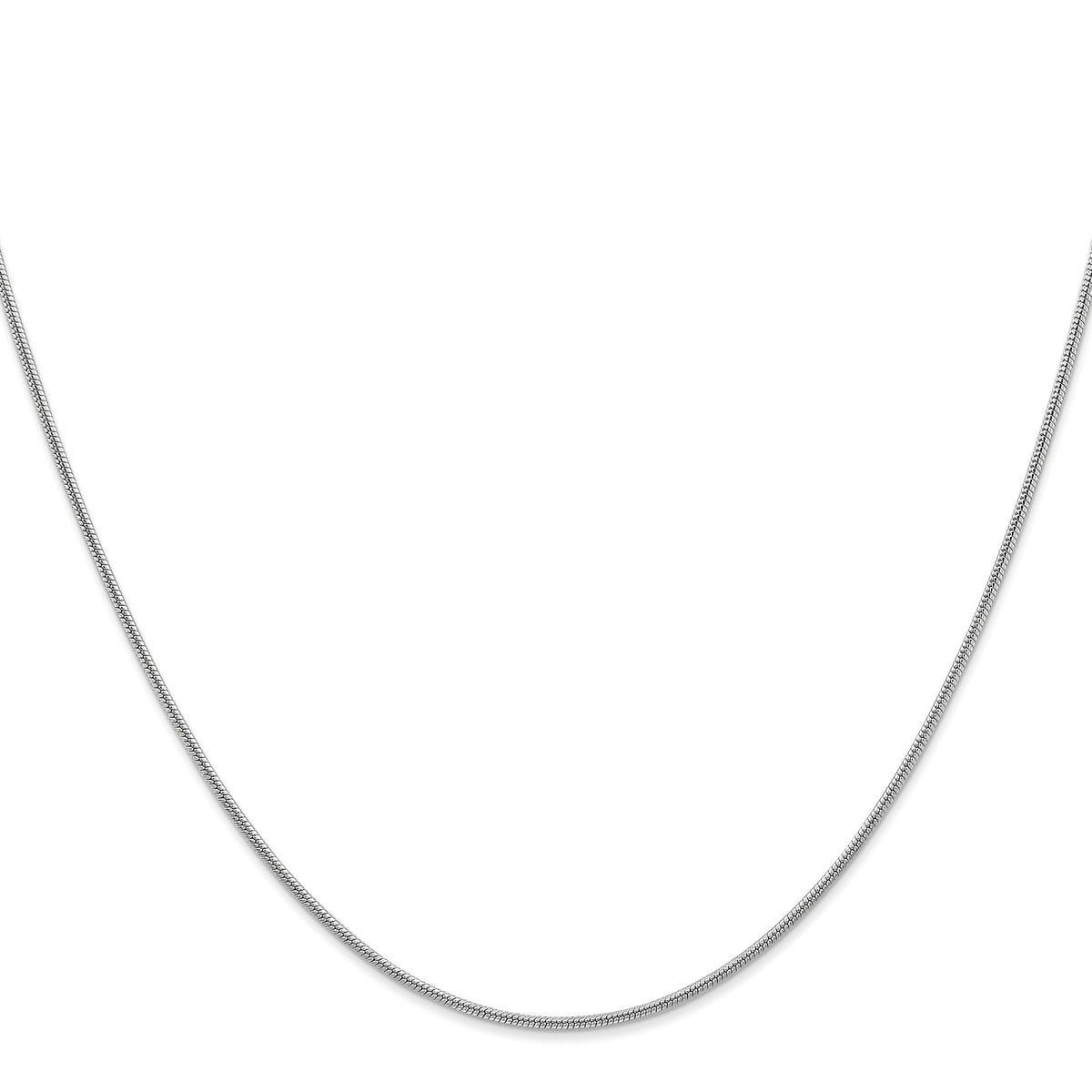 14k White Gold 1.4mm Round Snake Chain-WSNA120-30