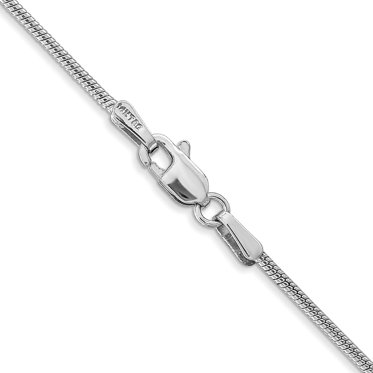 14k White Gold 1.4mm Round Snake Chain-WSNA120-30