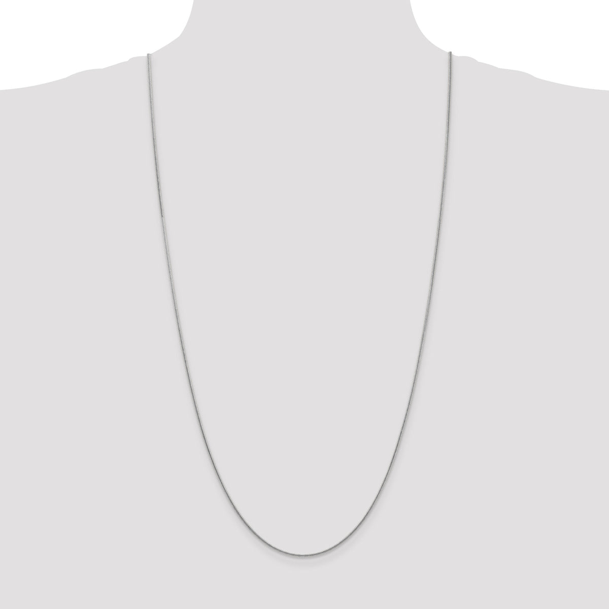14k White Gold 1.4mm Round Snake Chain-WSNA120-30