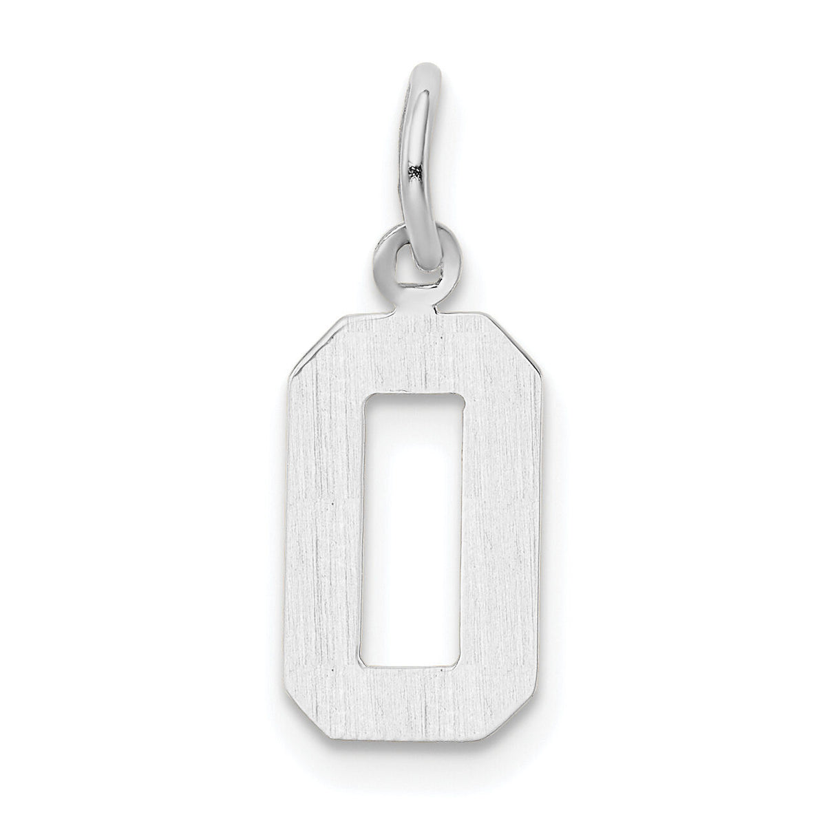 14kw Small Polished Number 0 Charm-WSP00