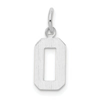 14kw Small Polished Number 0 Charm-WSP00