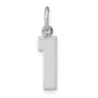 14kw Small Polished Number 1 Charm-WSP01
