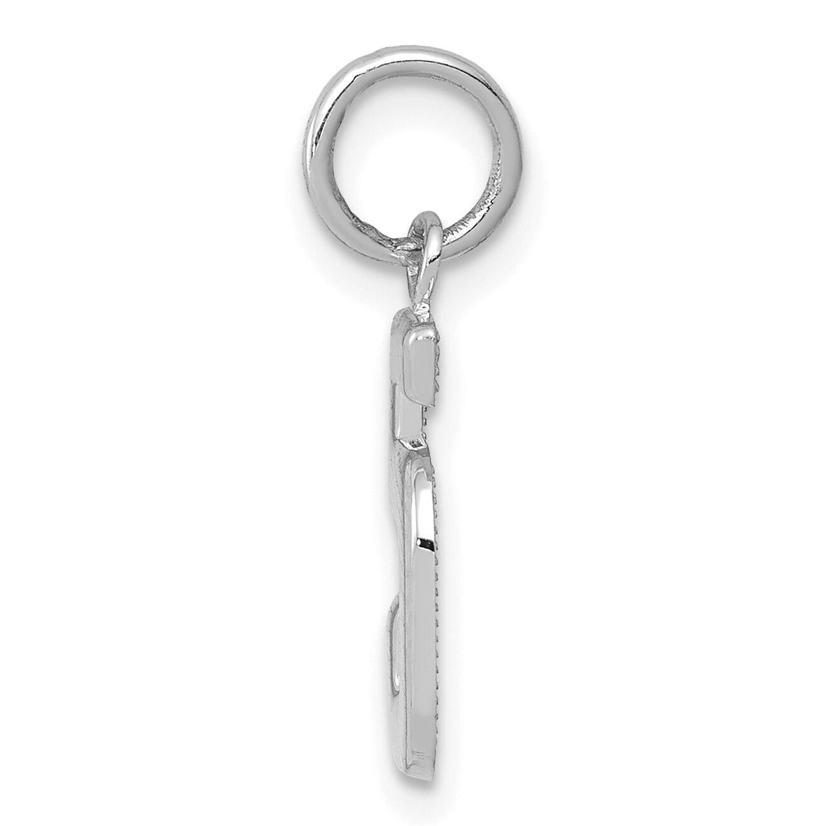 14kw Small Polished Number 5 Charm-WSP05