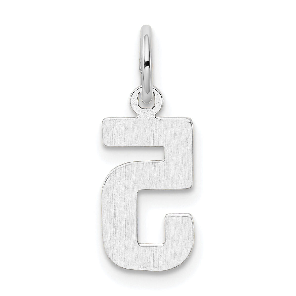 14kw Small Polished Number 5 Charm-WSP05