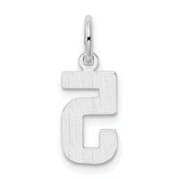 14kw Small Polished Number 5 Charm-WSP05