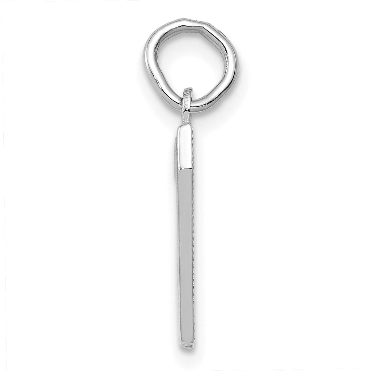 14kw Small Polished Number 7 Charm-WSP07