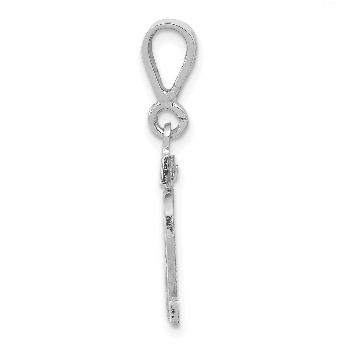 14kw Small Polished Number 82 Charm-WSP82