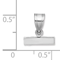 14kw Small Polished Top Charm-WSPTOP
