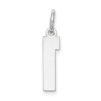 14kw Small Satin Number 1 Charm-WSS01
