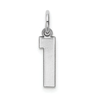 14kw Small Satin Number 1 Charm-WSS01