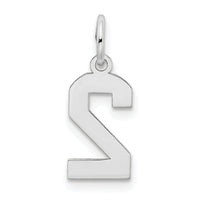 14kw Small Satin Number 2 Charm-WSS02