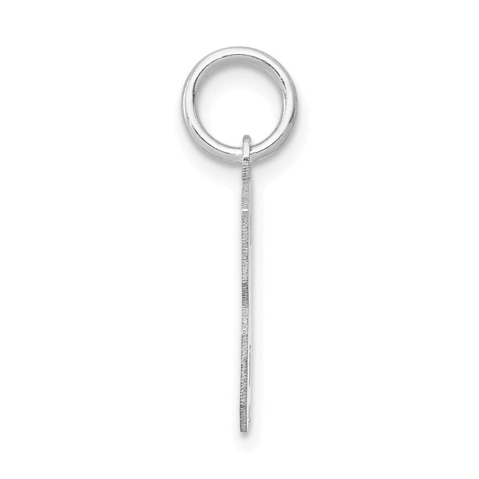 14kw Small Satin Number 3 Charm-WSS03