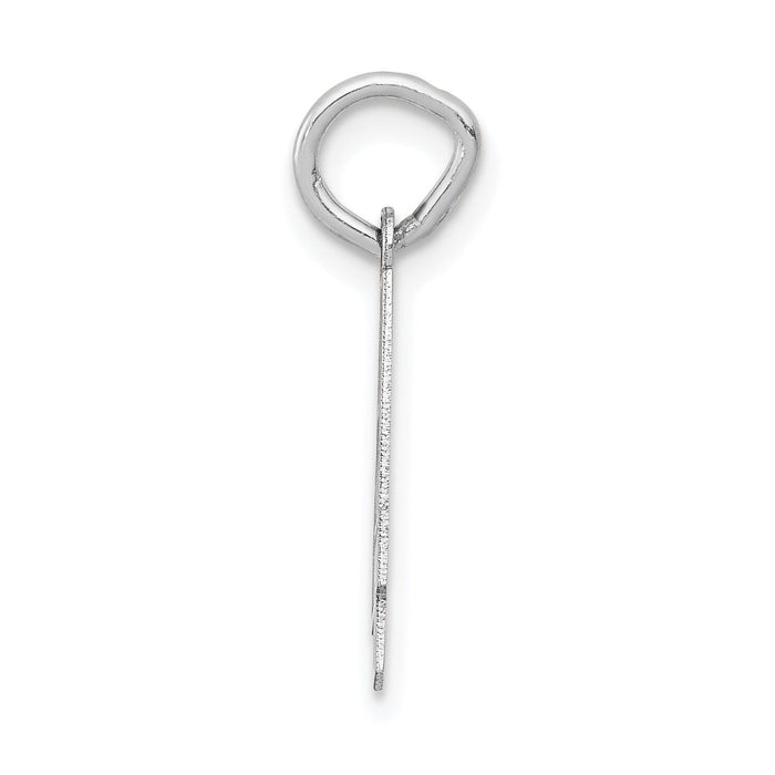 14kw Small Satin Number 4 Charm-WSS04