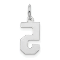14kw Small Satin Number 5 Charm-WSS05