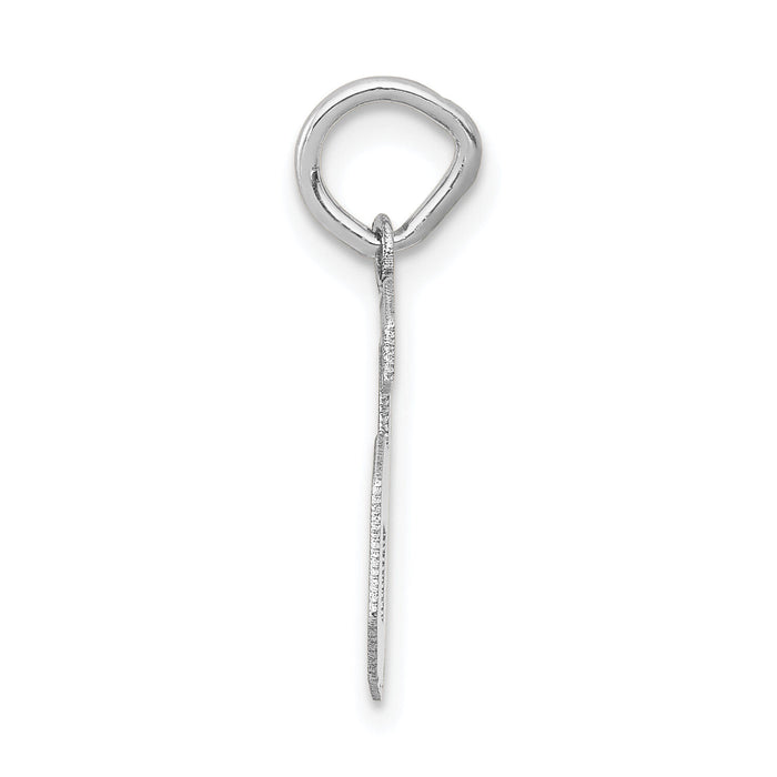 14kw Small Satin Number 6 Charm-WSS06