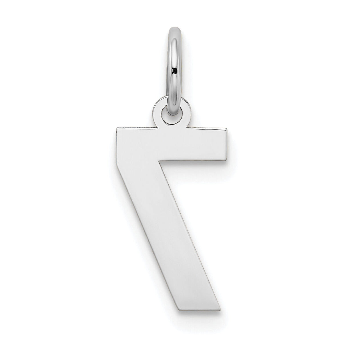 14kw Small Satin Number 7 Charm-WSS07