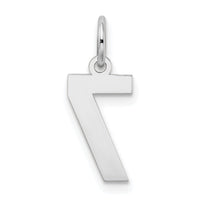 14kw Small Satin Number 7 Charm-WSS07