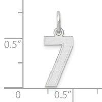 14kw Small Satin Number 7 Charm-WSS07