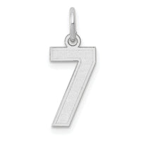 14kw Small Satin Number 7 Charm-WSS07
