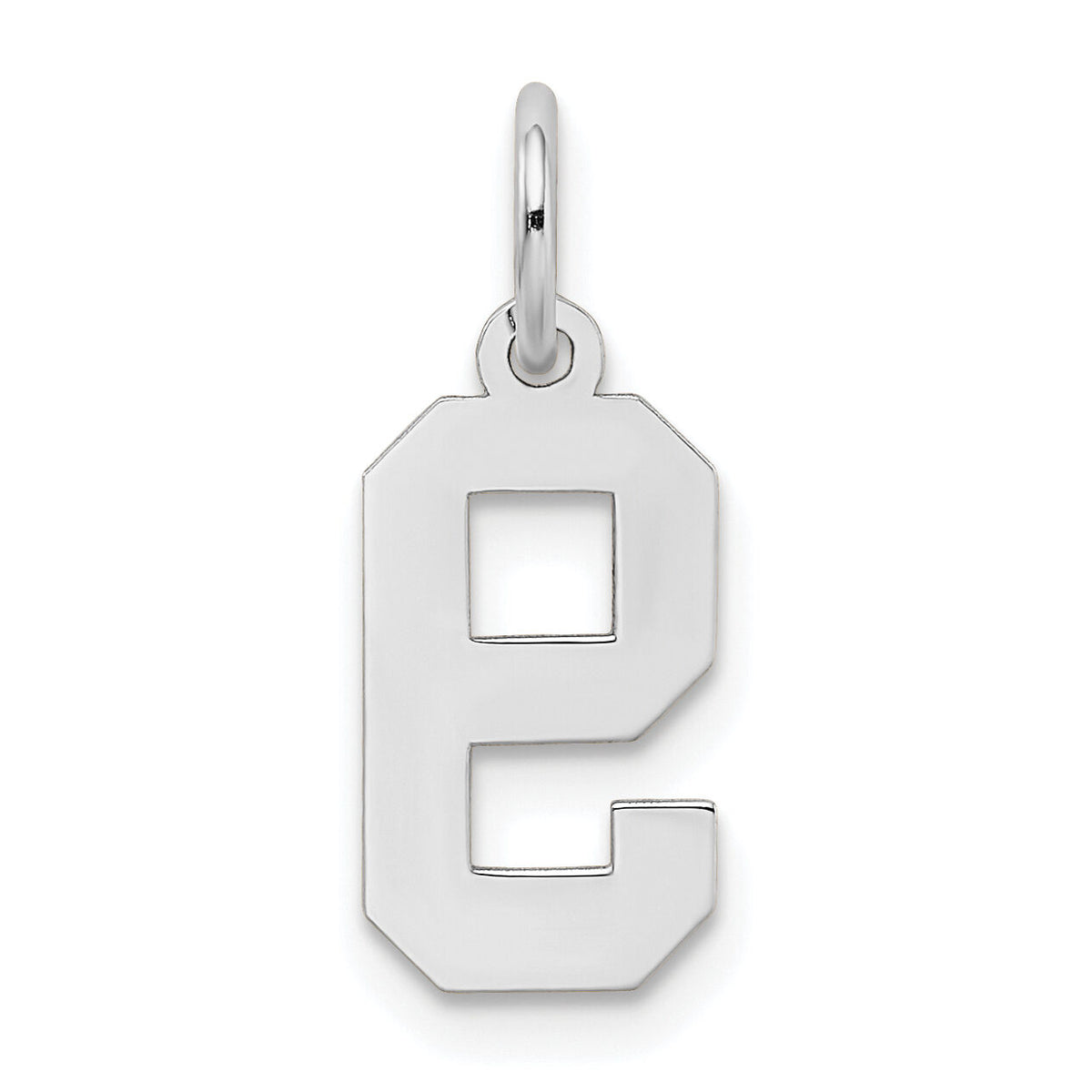 14kw Small Satin Number 9 Charm-WSS09