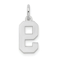 14kw Small Satin Number 9 Charm-WSS09