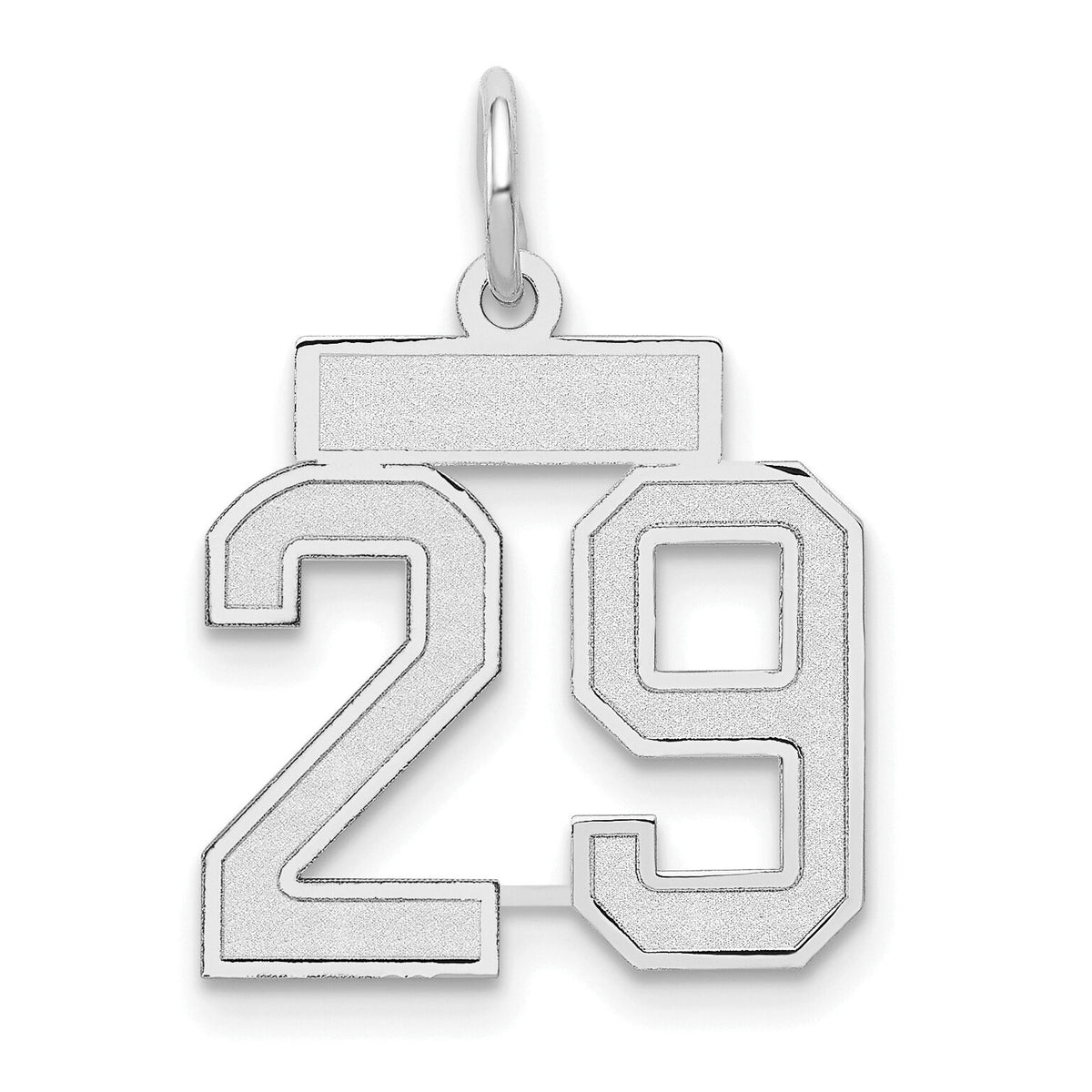 14kw Small Satin Number 29 Charm-WSS29