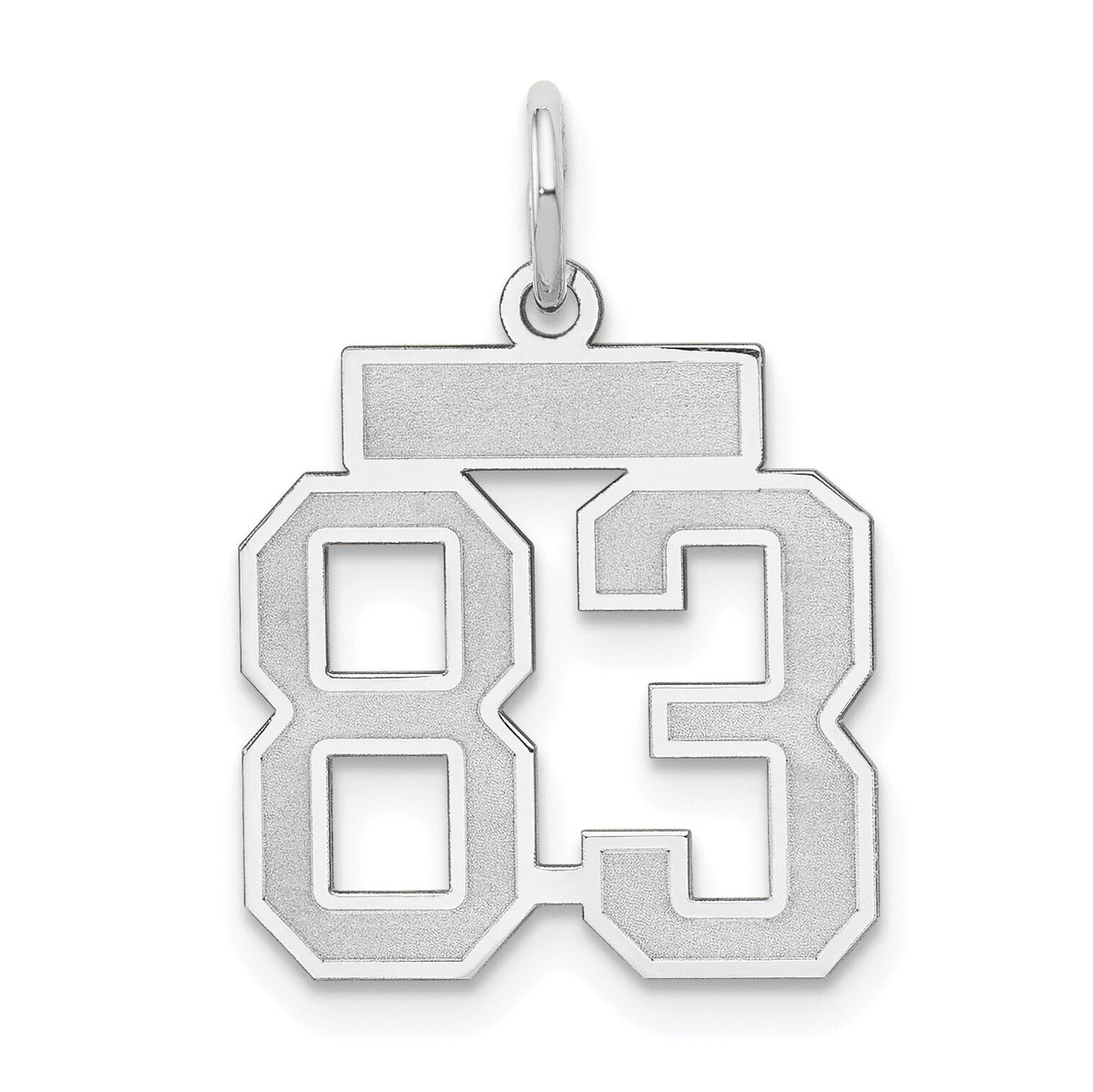 14kw Small Satin Number 83 Charm-WSS83