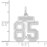 14kw Small Satin Number 85 Charm-WSS85
