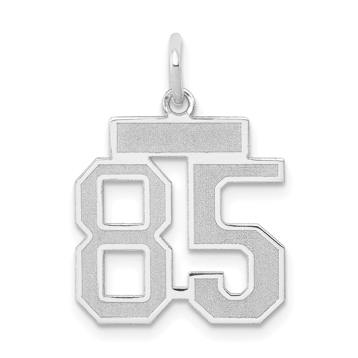 14kw Small Satin Number 85 Charm-WSS85