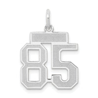 14kw Small Satin Number 85 Charm-WSS85